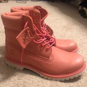 Women’s Timberland Boots, Pink/Coral
